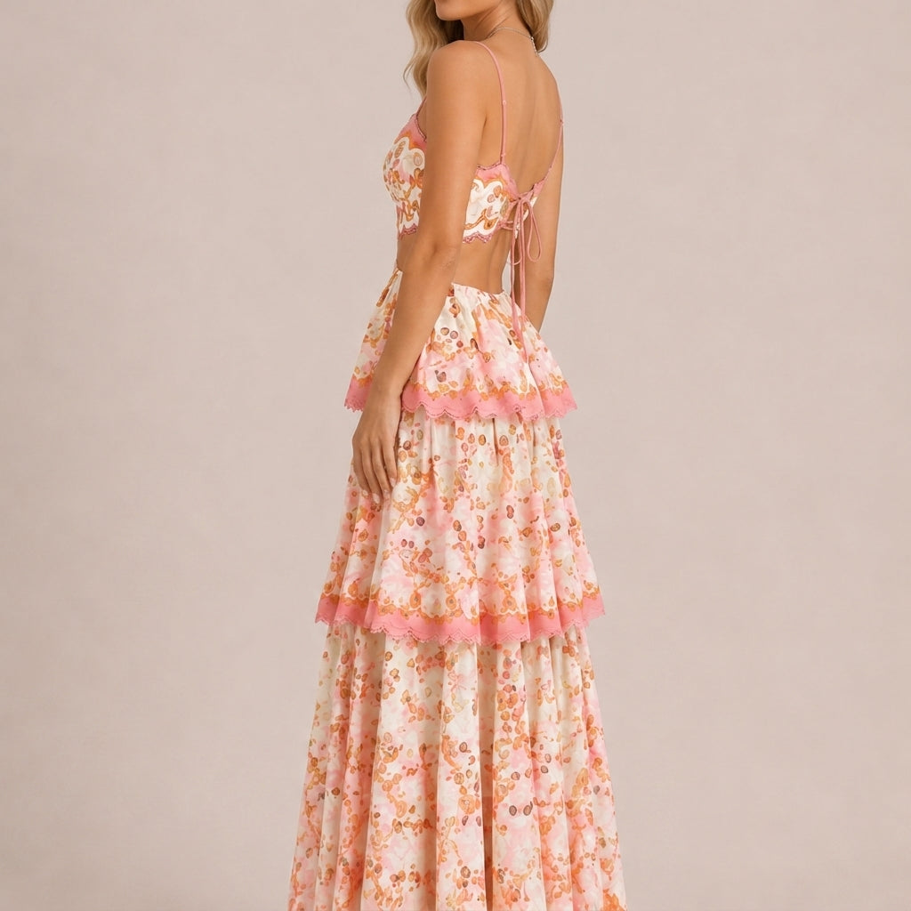 Sabine Ruffle Maxi Dress