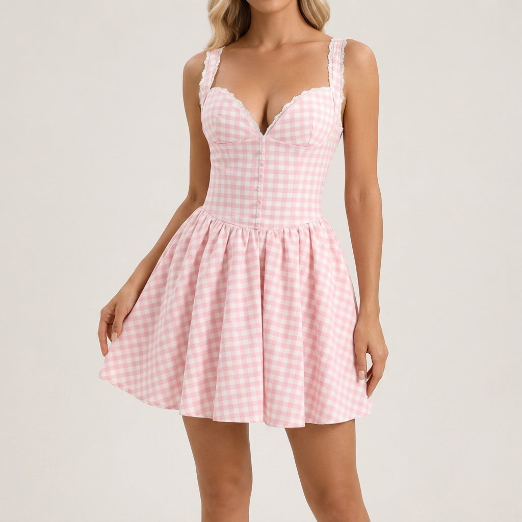 Lune Checkered Dress