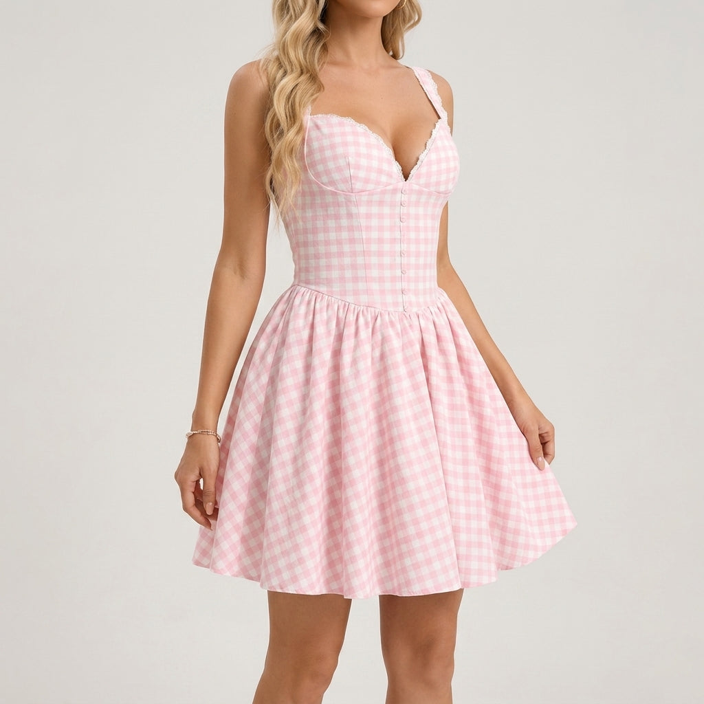 Lune Checkered Dress