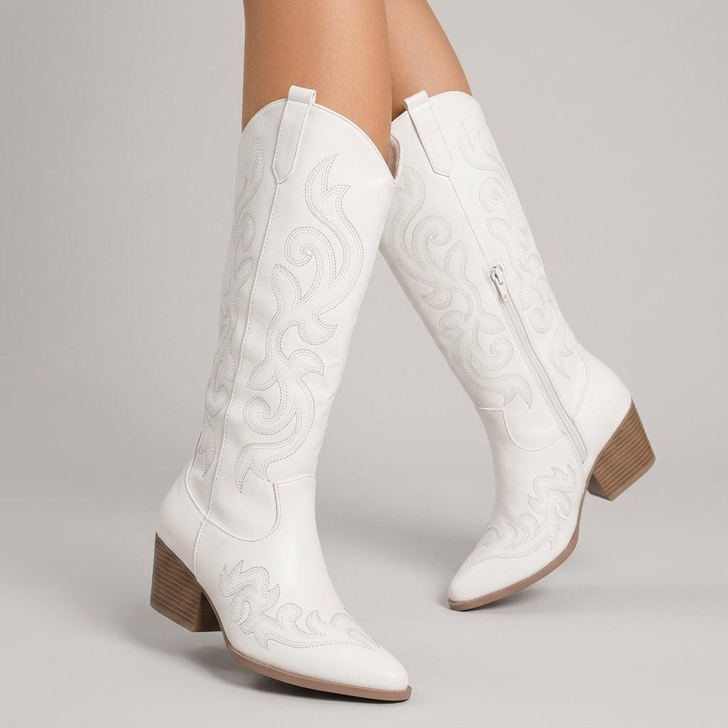 Bandera Leather Cowboy Boots