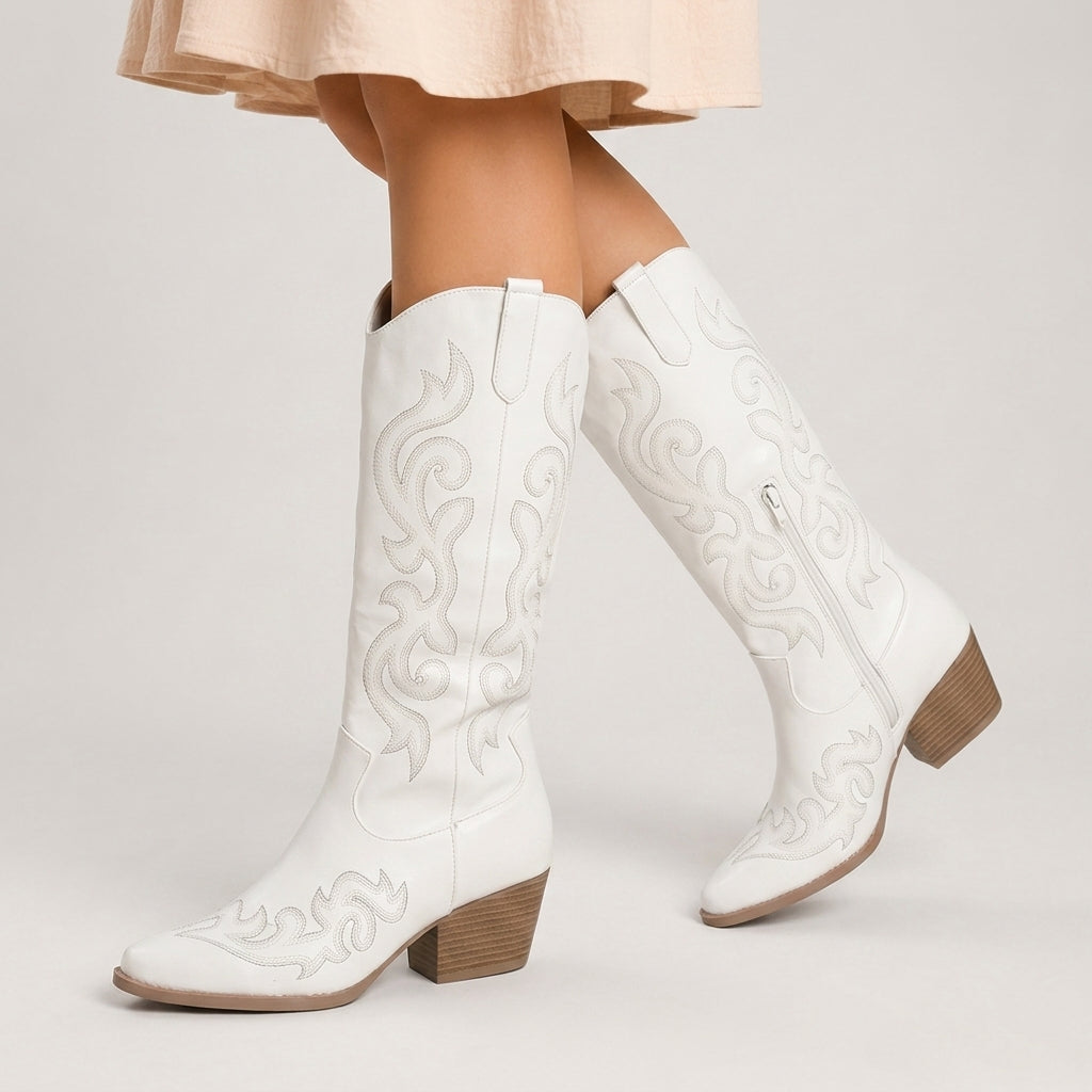 Bandera Leather Cowboy Boots