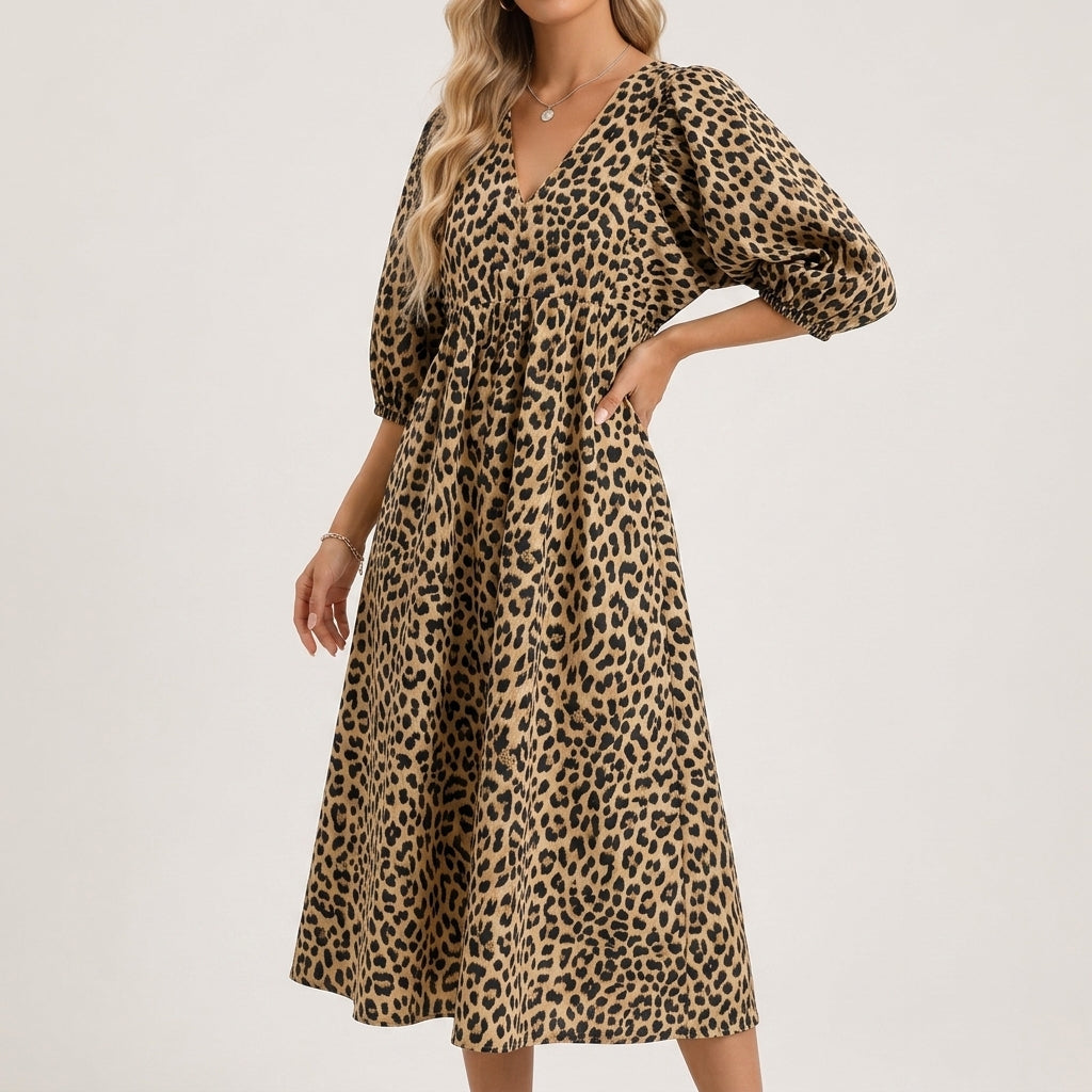Safari V-Neck Dress