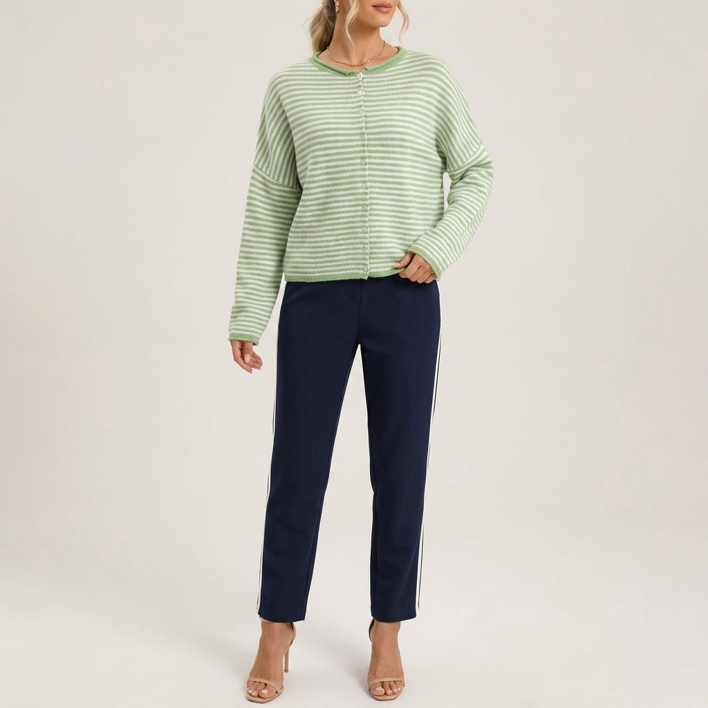 Daisie Striped Cardigan