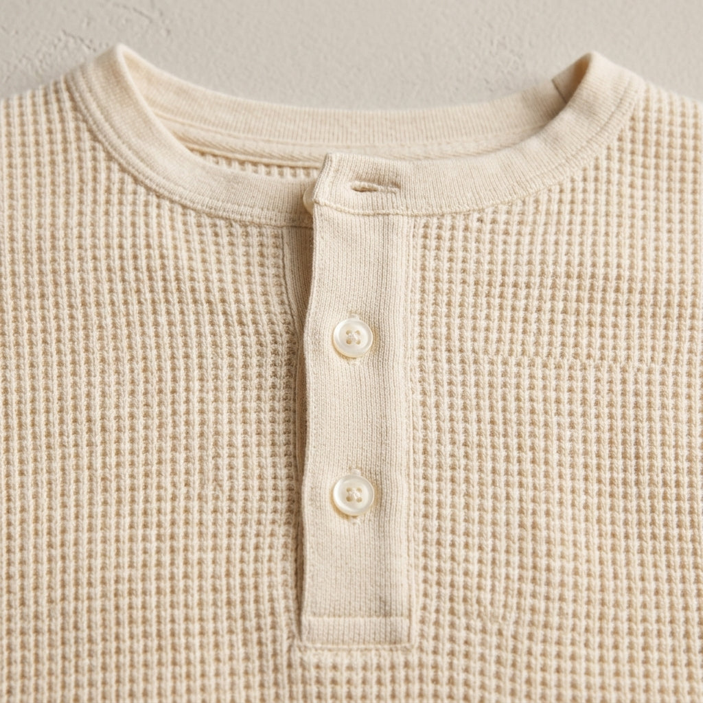 Marlborough Cotton Waffle Henley