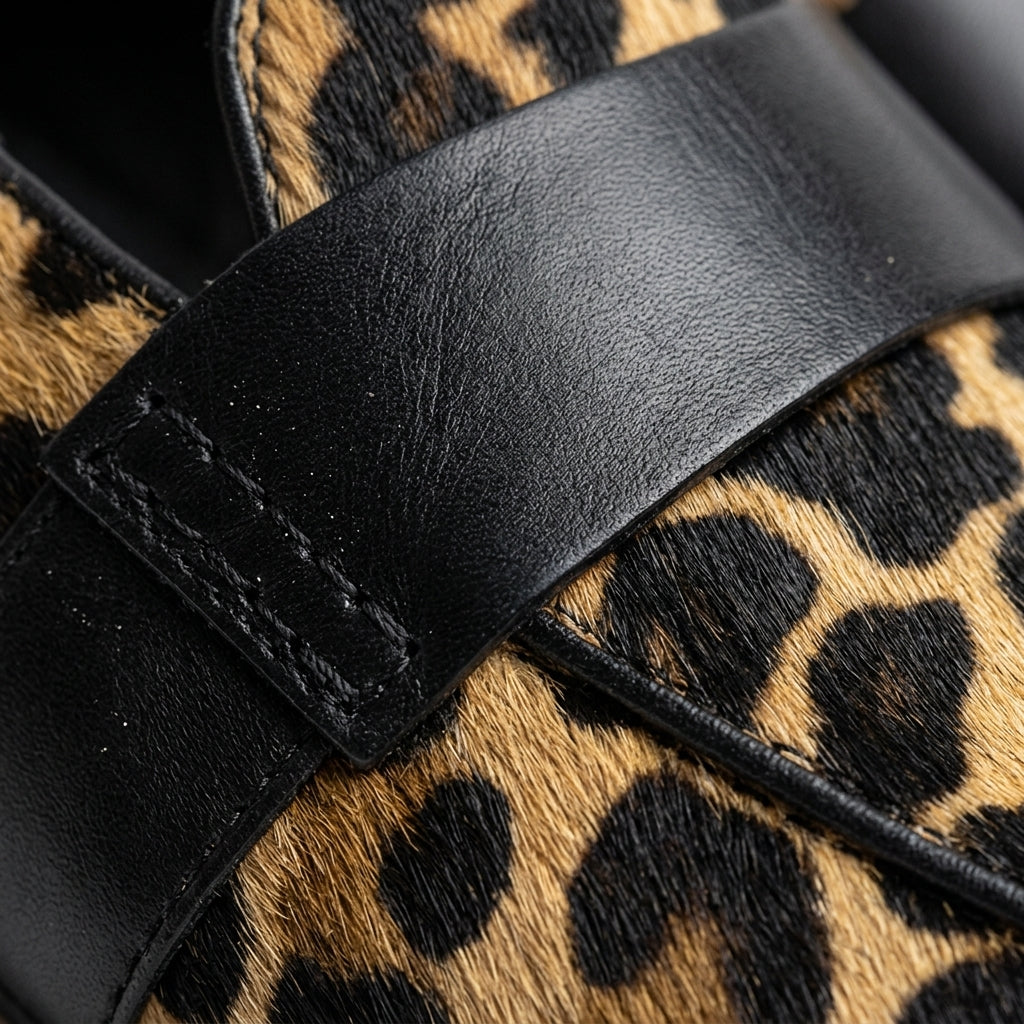 Louise Leopard Moccasins