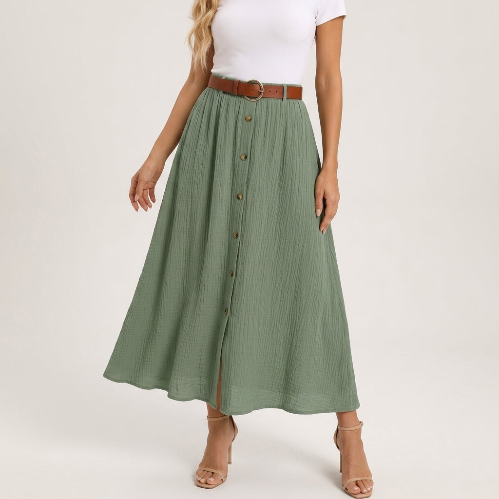 Rosedale Buttoned Skirt