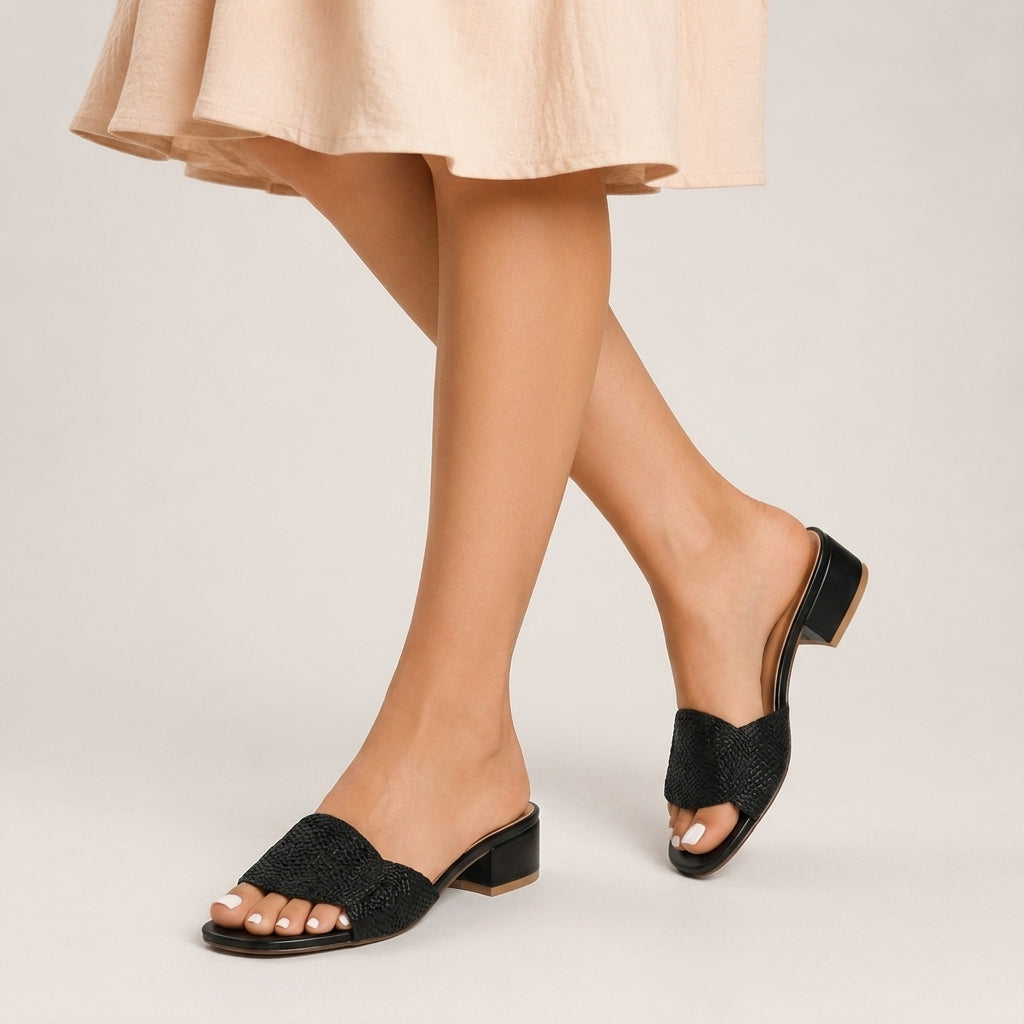 Bellamont Woven Cross-Strap Mules