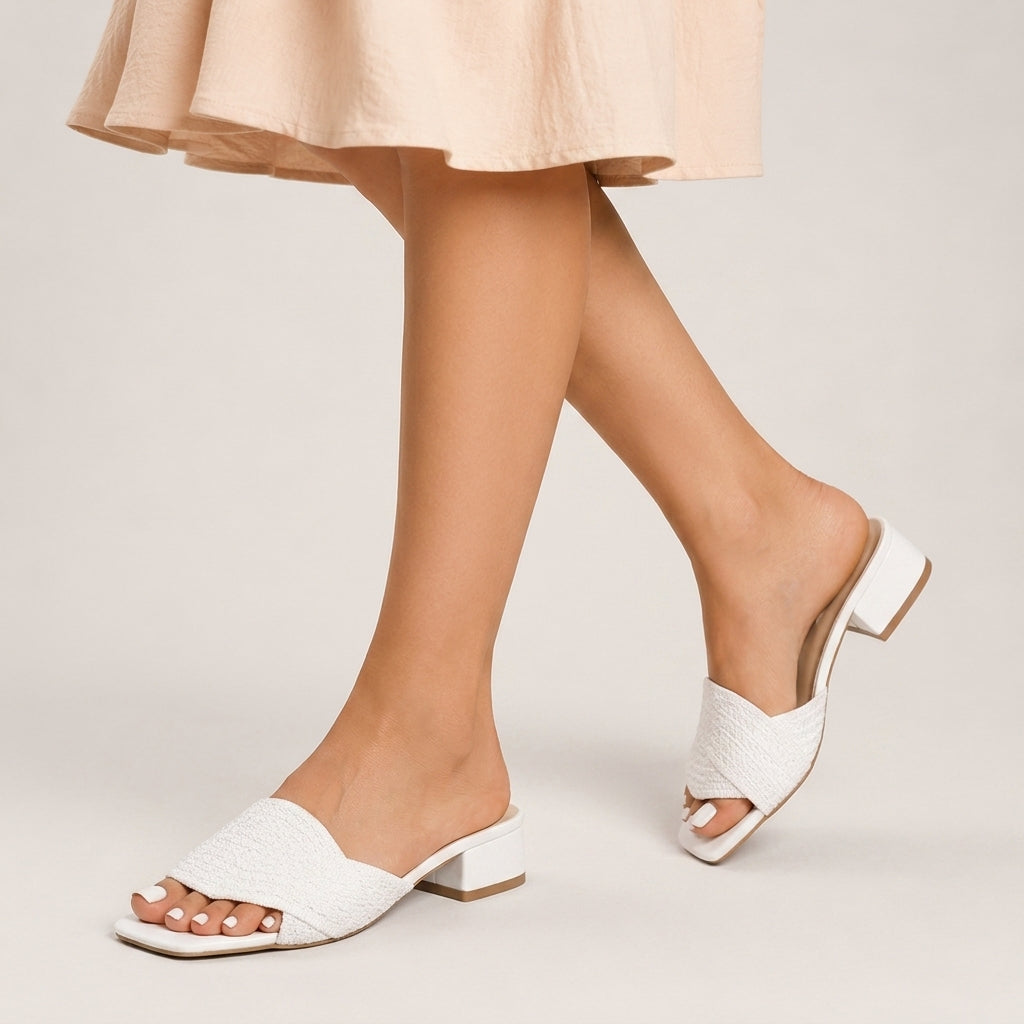 Bellamont Woven Cross-Strap Mules