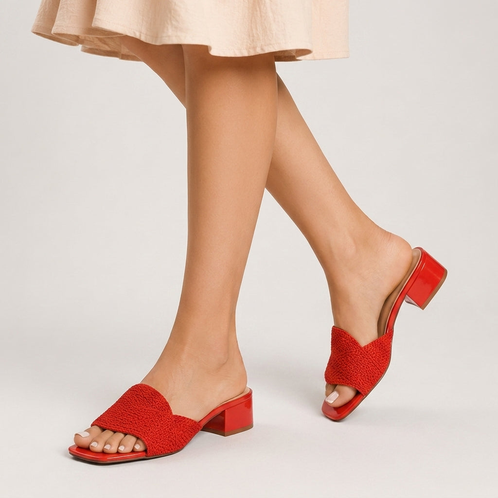 Bellamont Woven Cross-Strap Mules