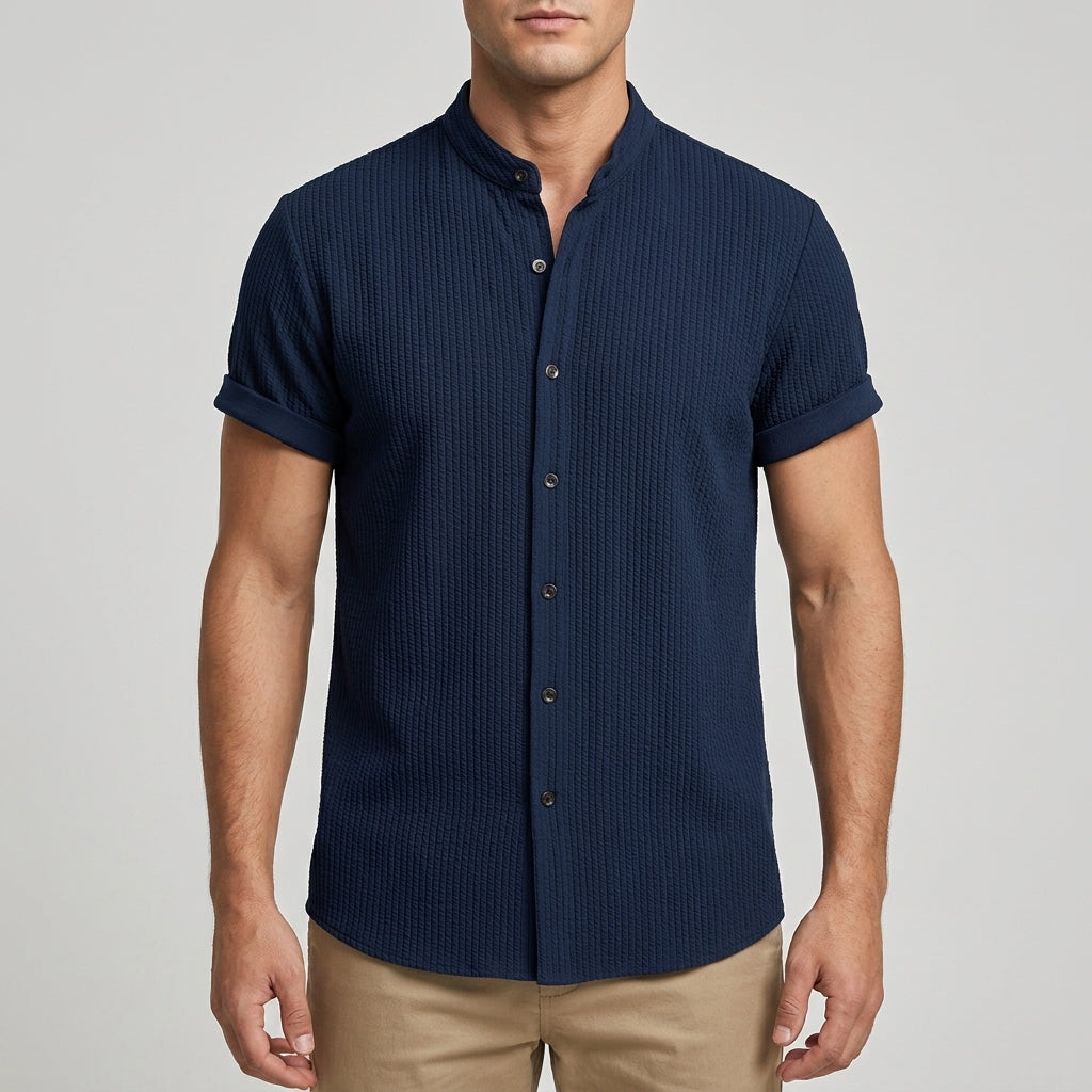 Aldren Ribbed Mandarin Shirt