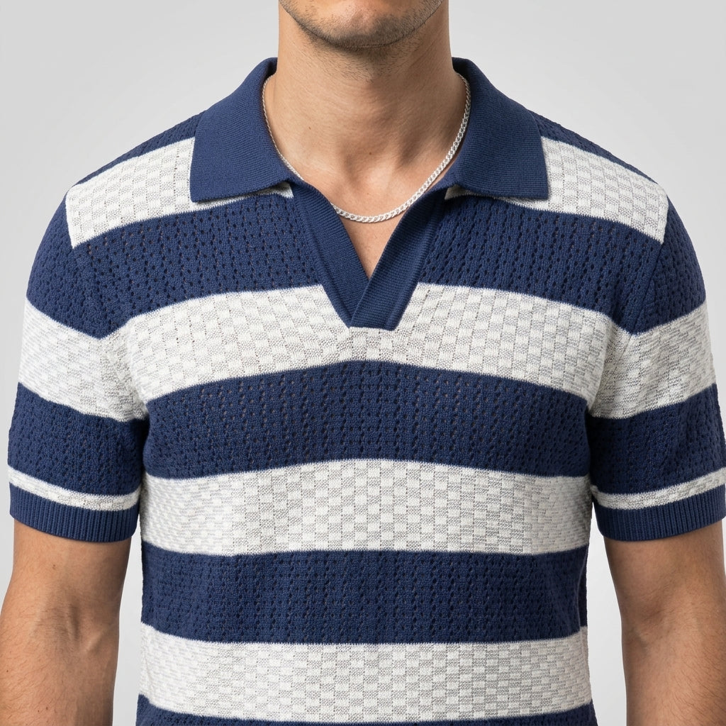 Eldenmere Striped Knit Polo