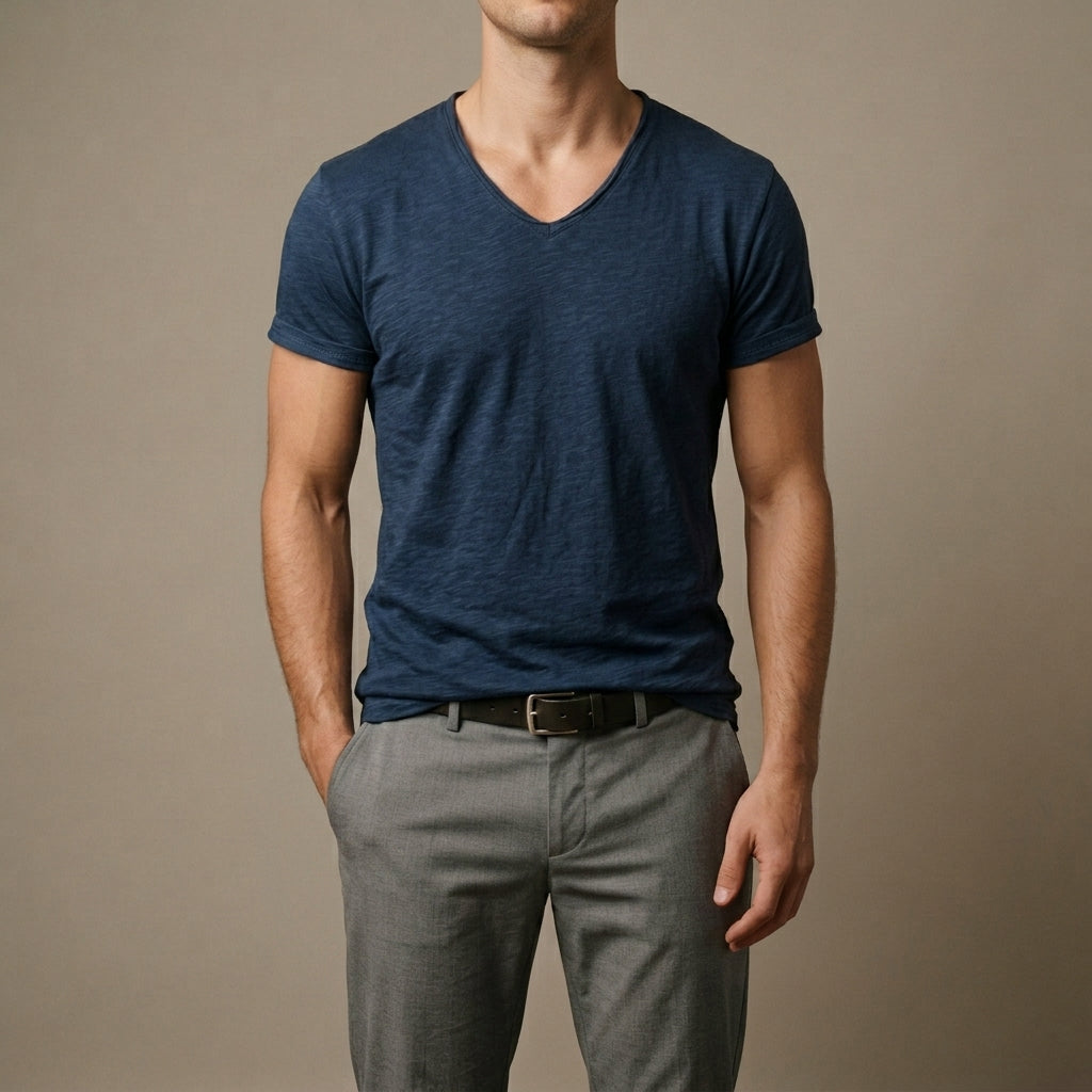 Carroway Organic Cotton V Neck T Shirt