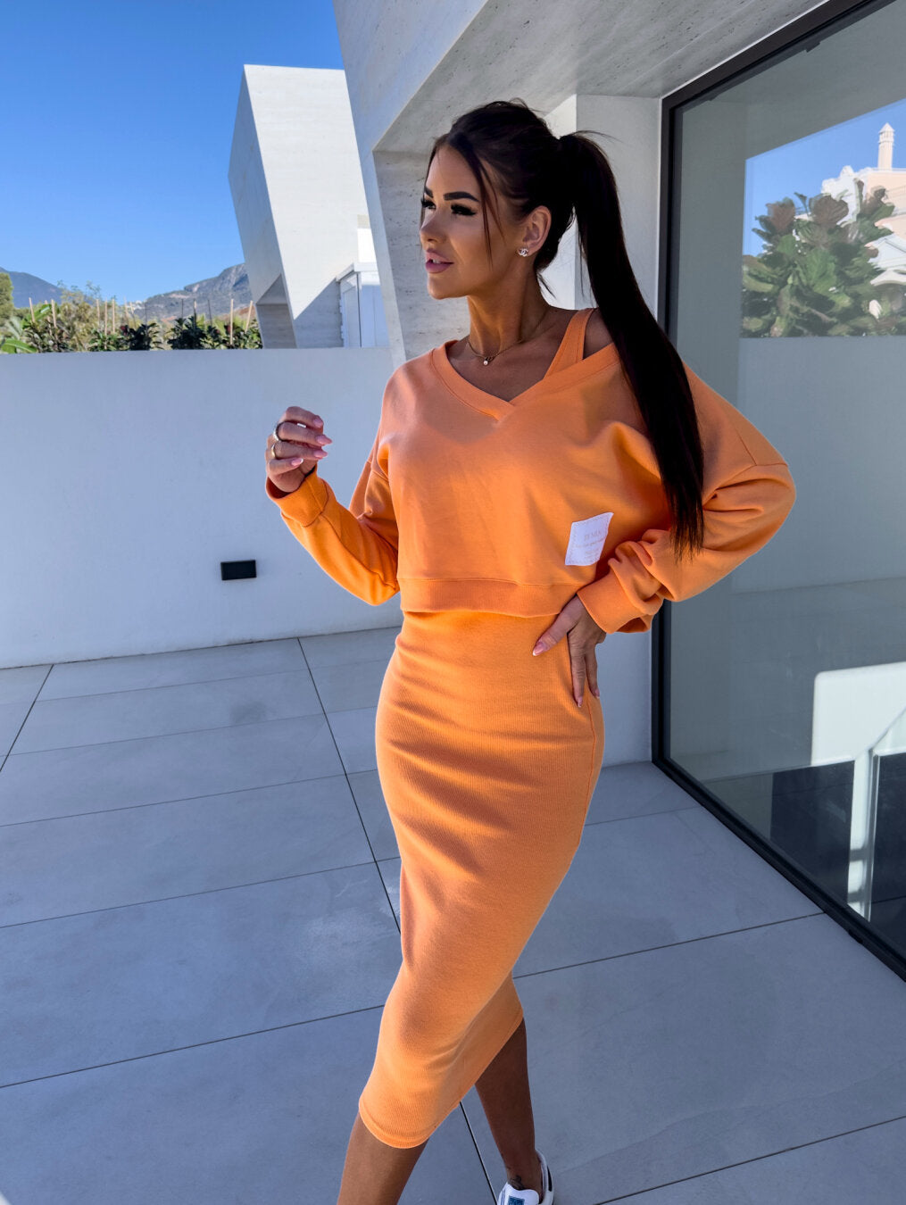 Oranje women's two-piece matching set, product view