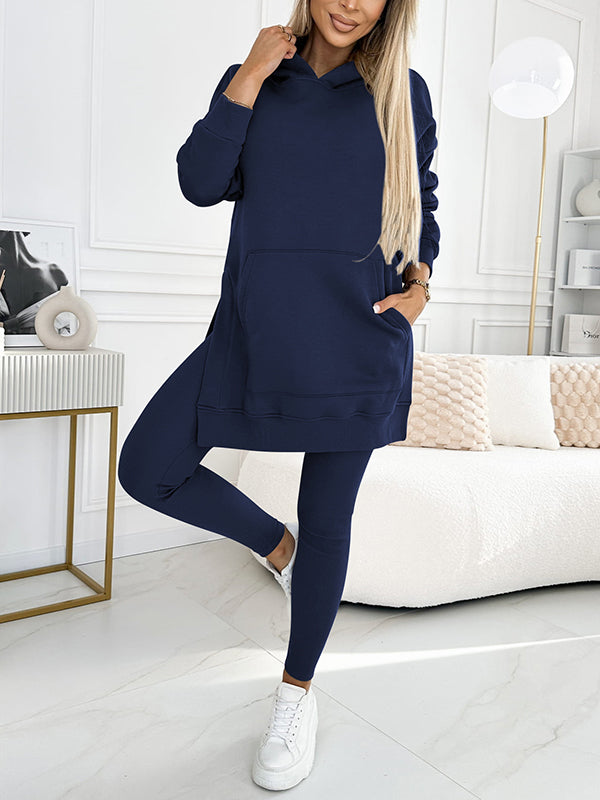 Navy women's two-piece matching set, alternate product view