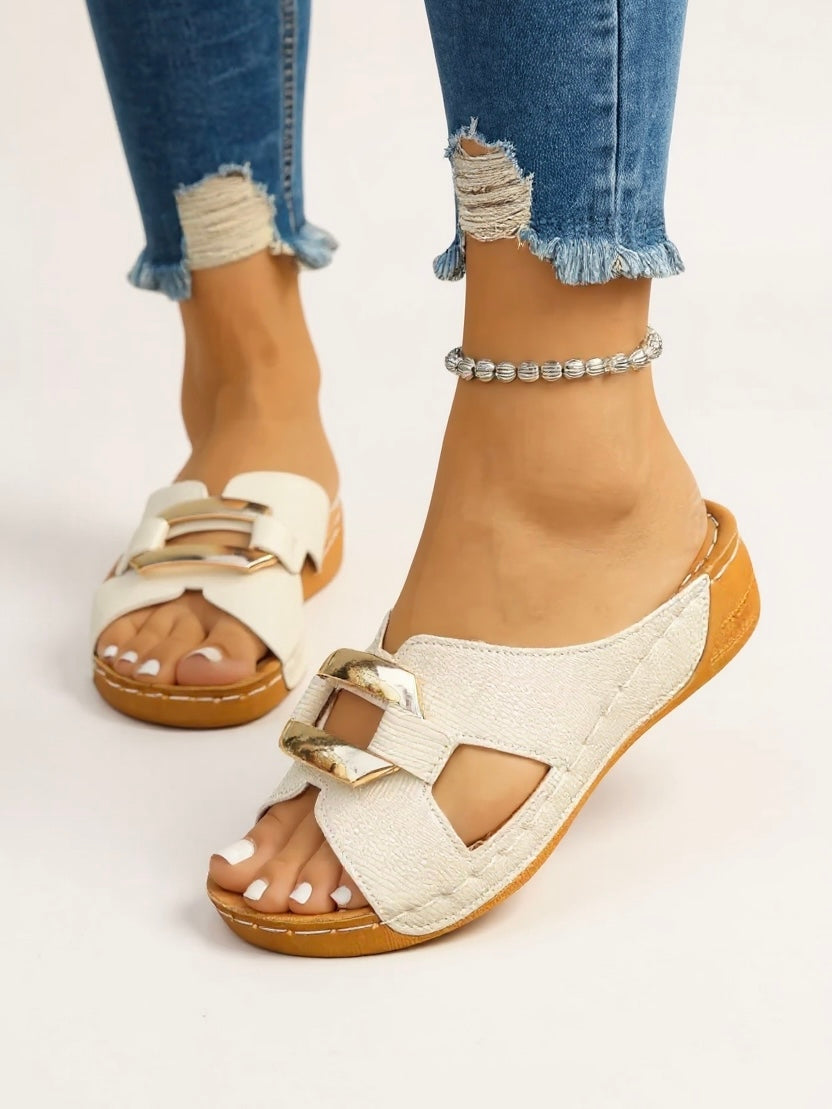 Marivelle Double-Buckle Slides