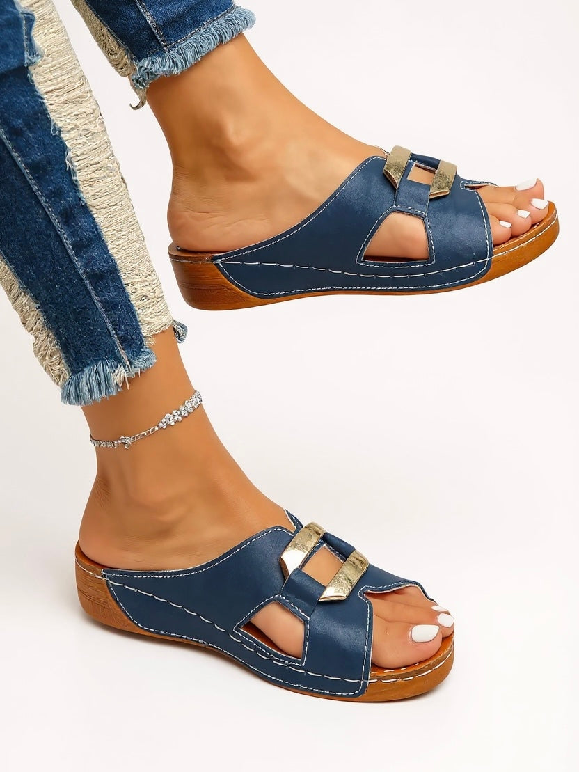 Marivelle Double-Buckle Slides