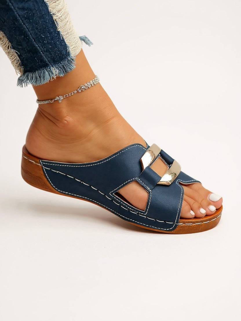 Marivelle Double-Buckle Slides