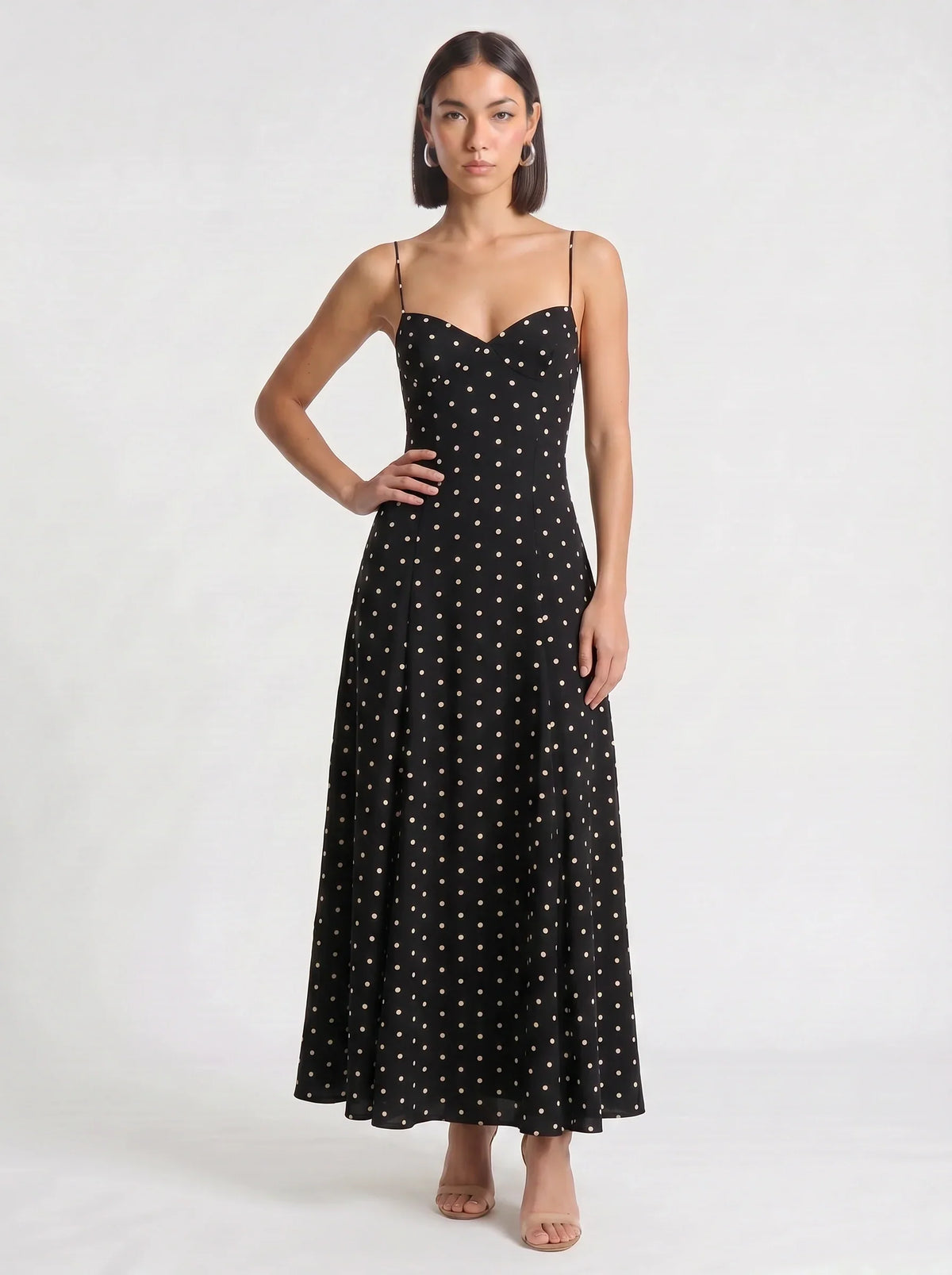 Nerina Polka Dot Maxi Dress