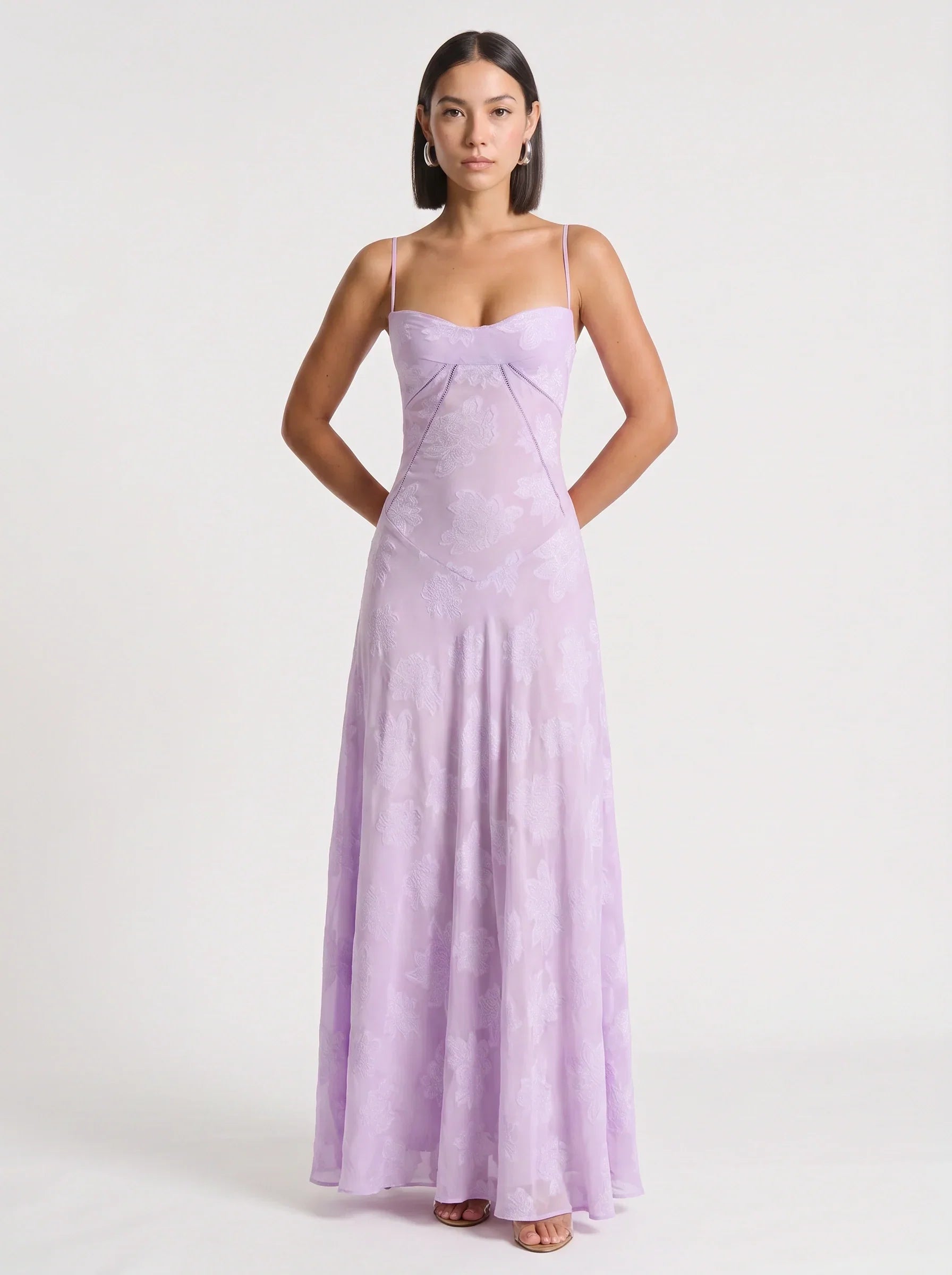Annelise Satin Maxi Dress