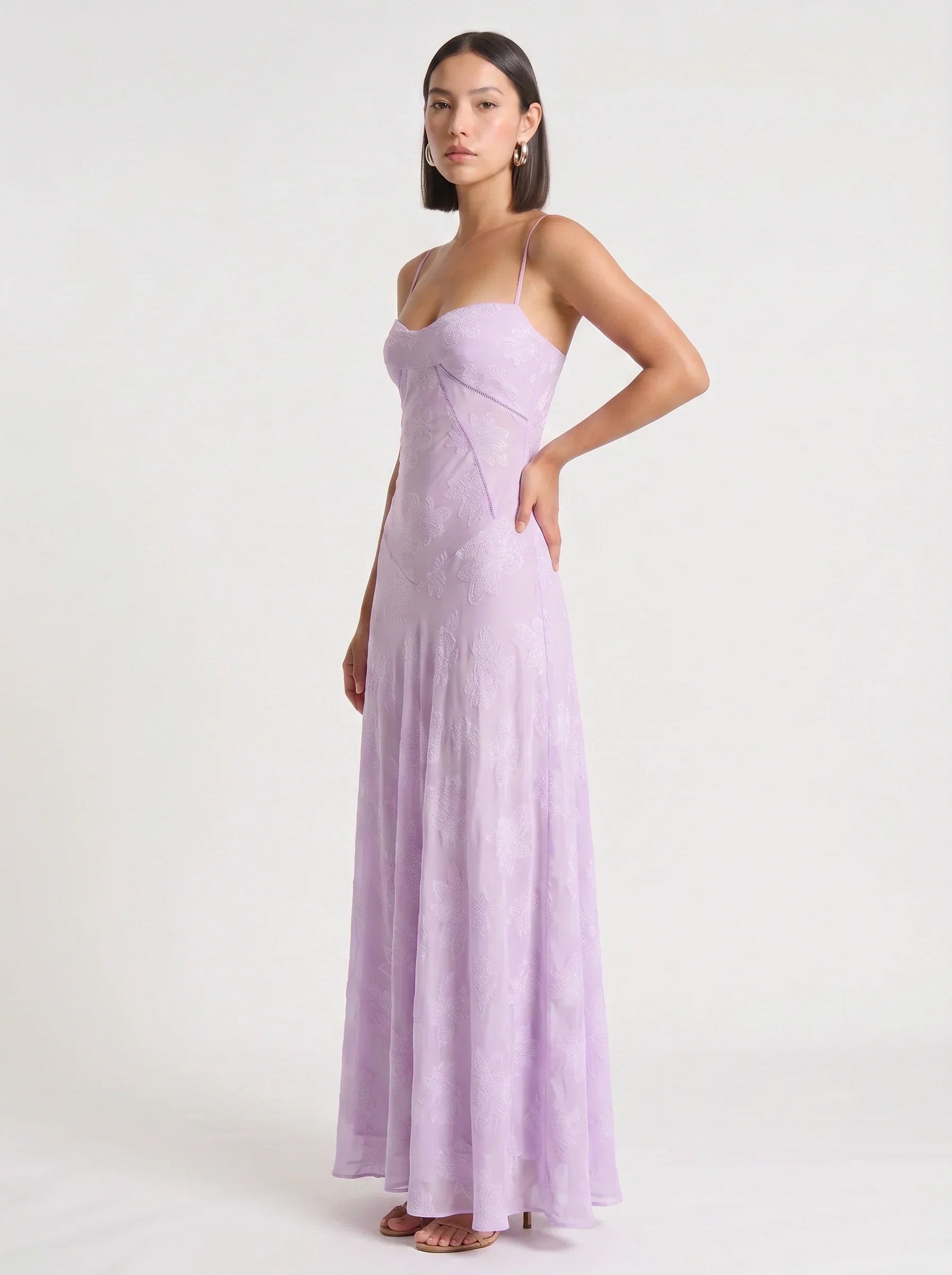 Annelise Satin Maxi Dress