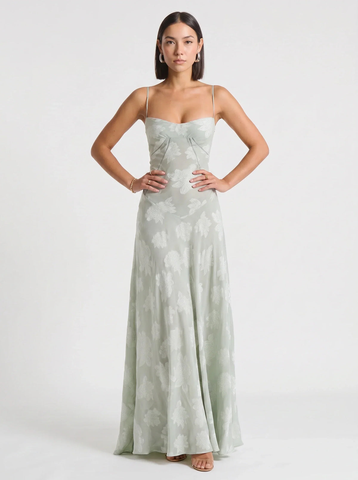 Annelise Satin Maxi Dress