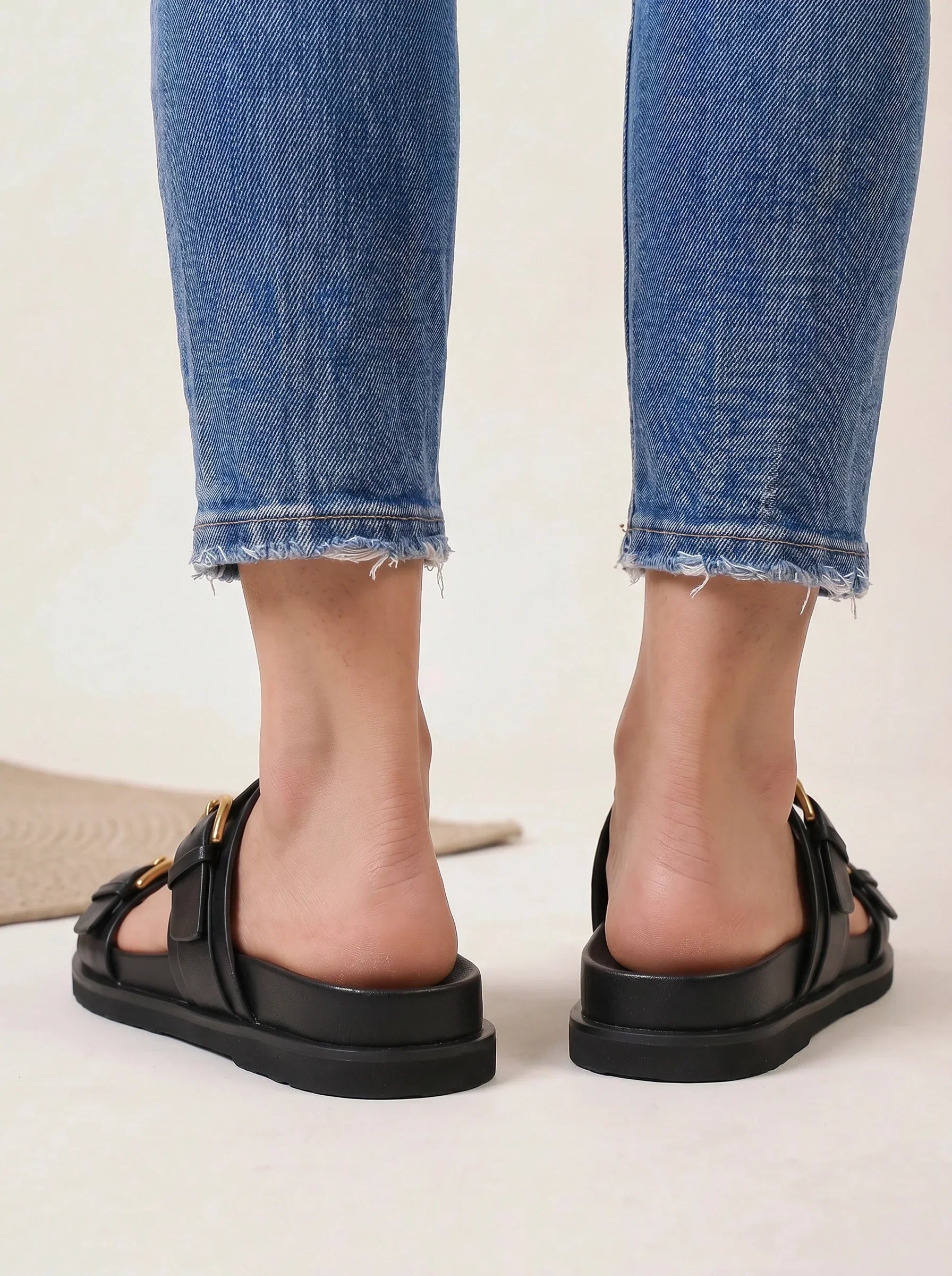 Marceau Double Buckle Slides