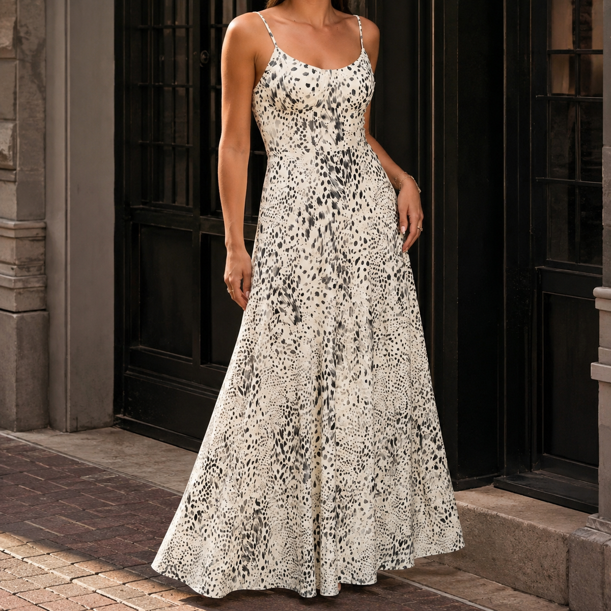 Zelda Leopard Maxi Dress