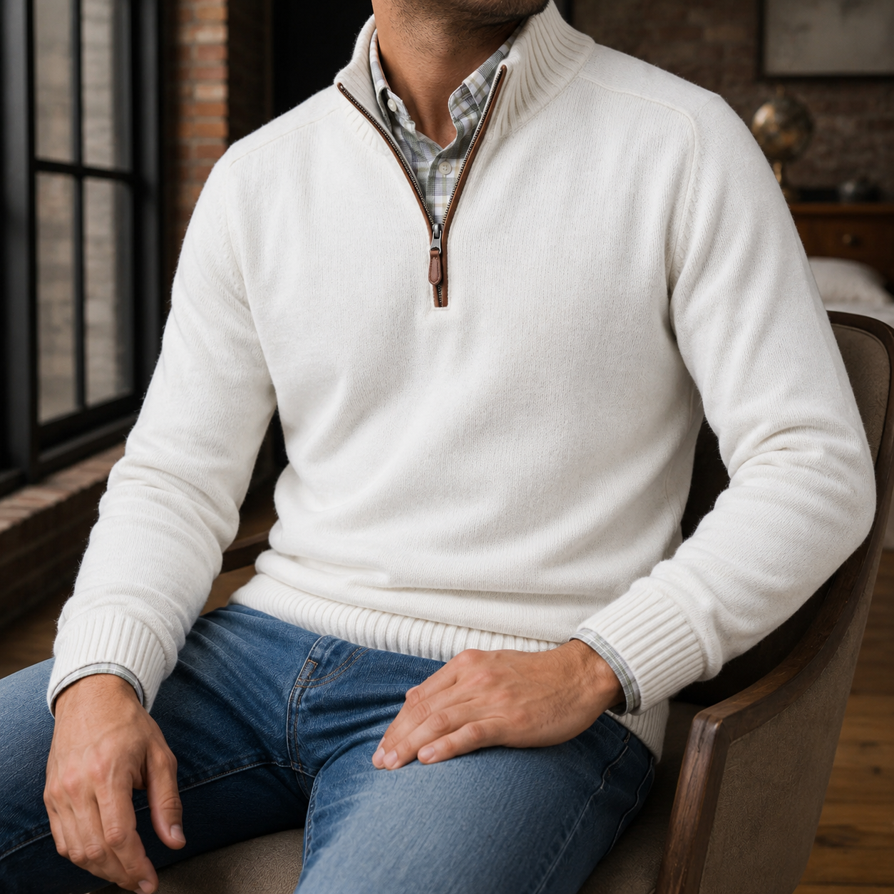 Matteo Quarter Zip Sweater