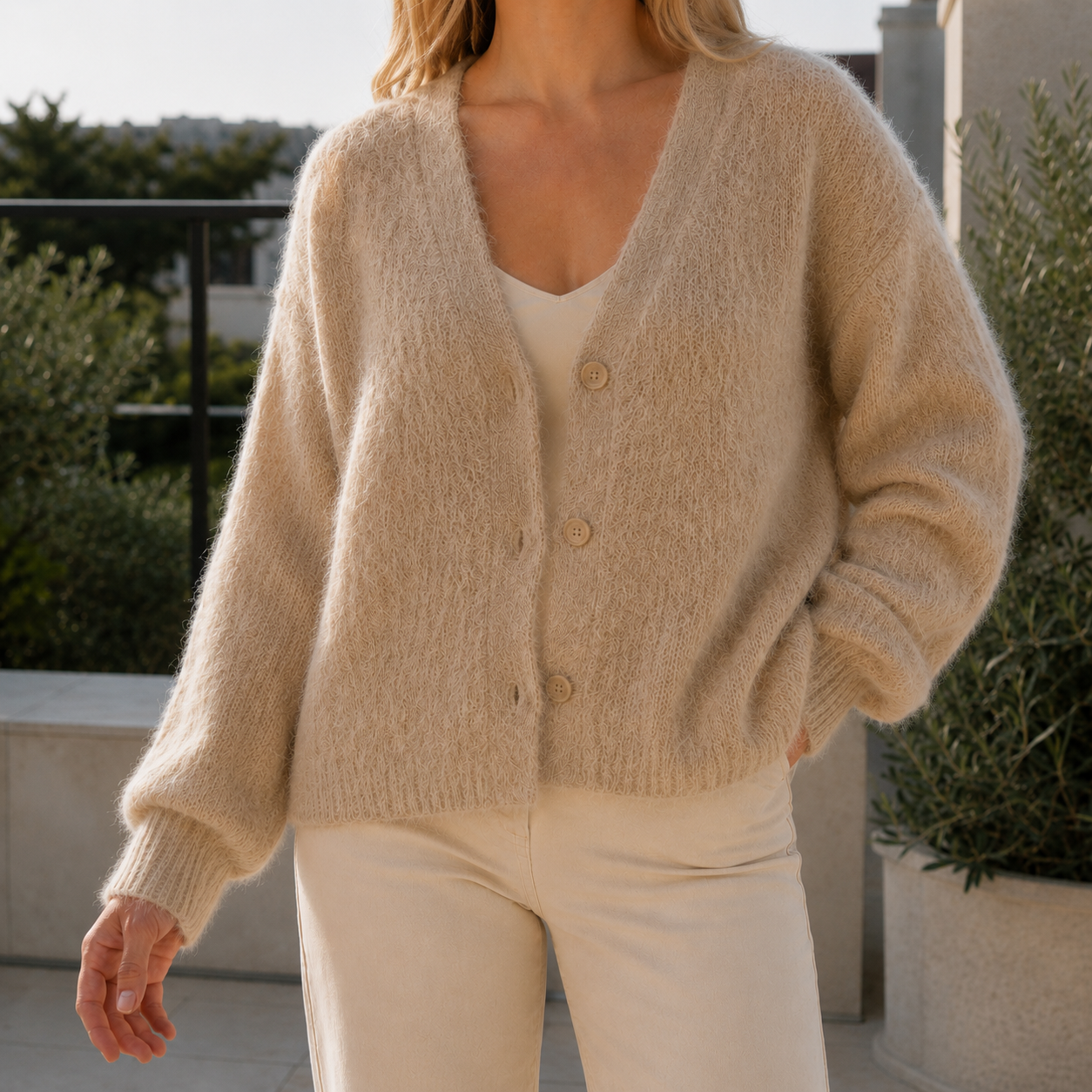 Adriana Fuzzy Cardigan