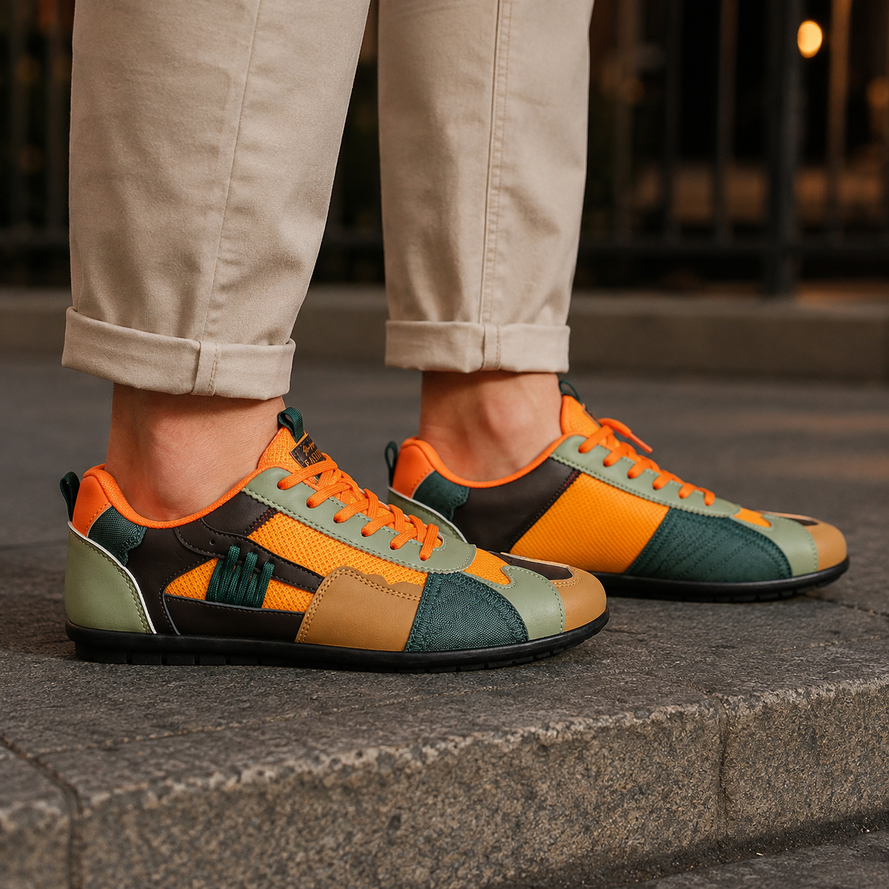 Montero Retro Color-Block Sneakers