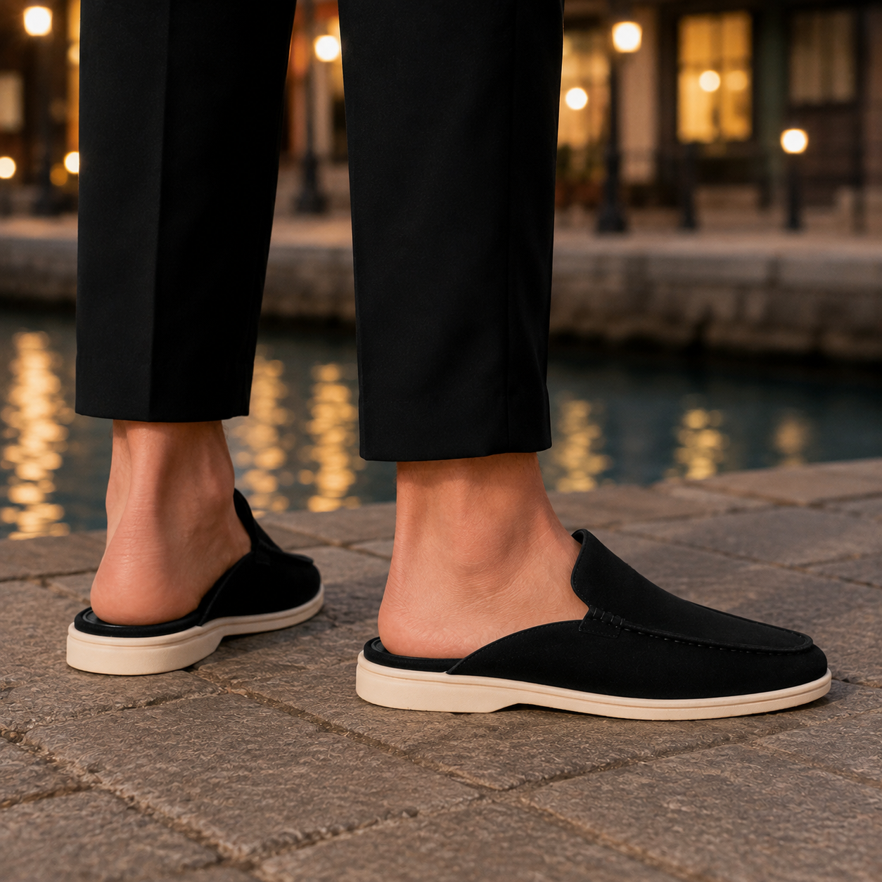 Solari Suede Mule Loafers