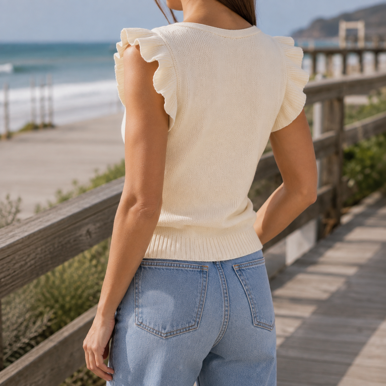 Rhea Ruffle Knit Top