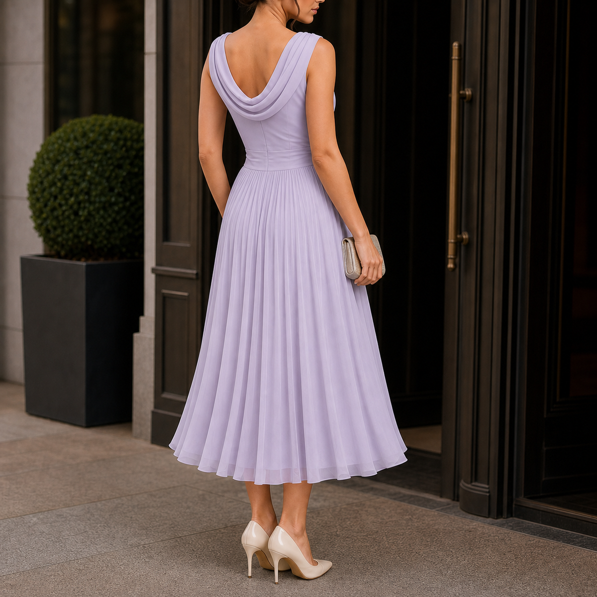 Verity Draped Midi Dress