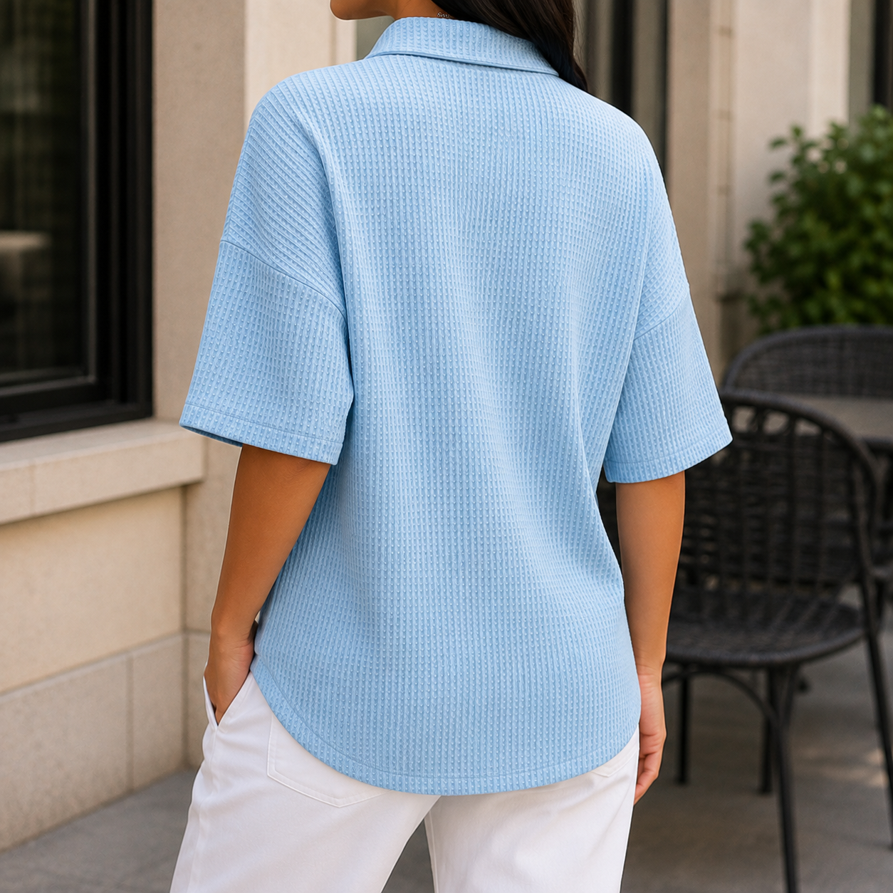 Isabeau Waffle Polo