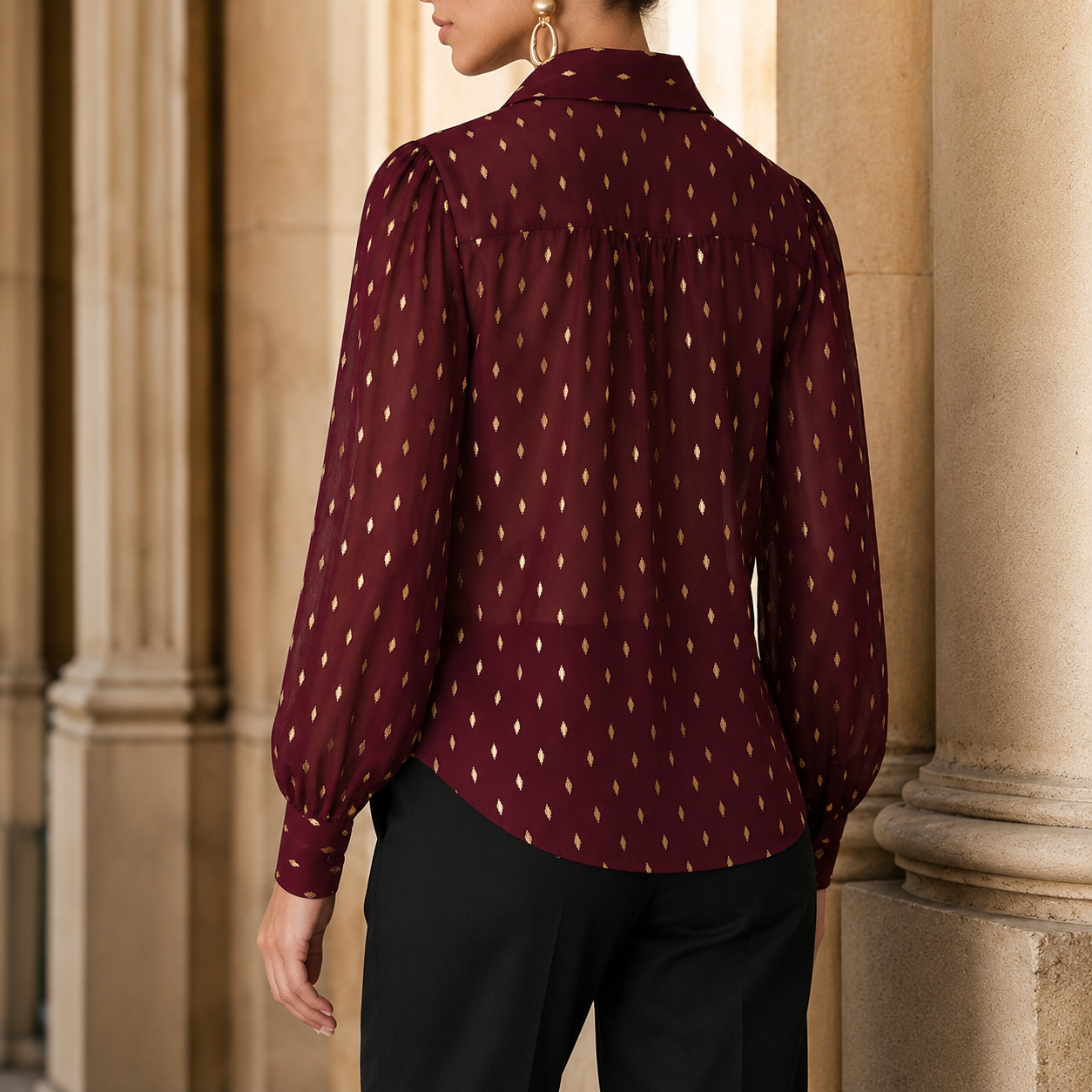 Zinnia Gold Dot Blouse