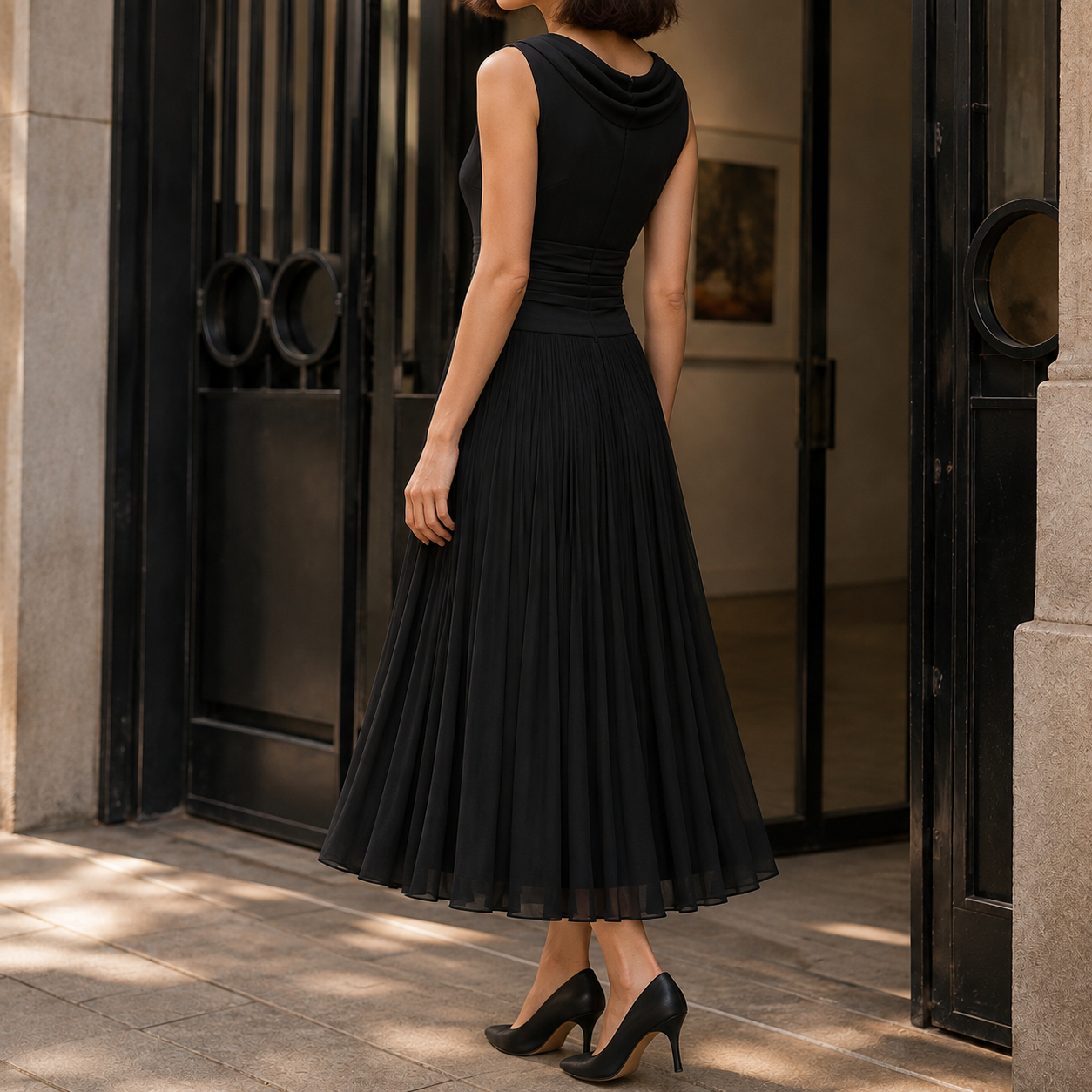Mabel Cowl Neck Dress