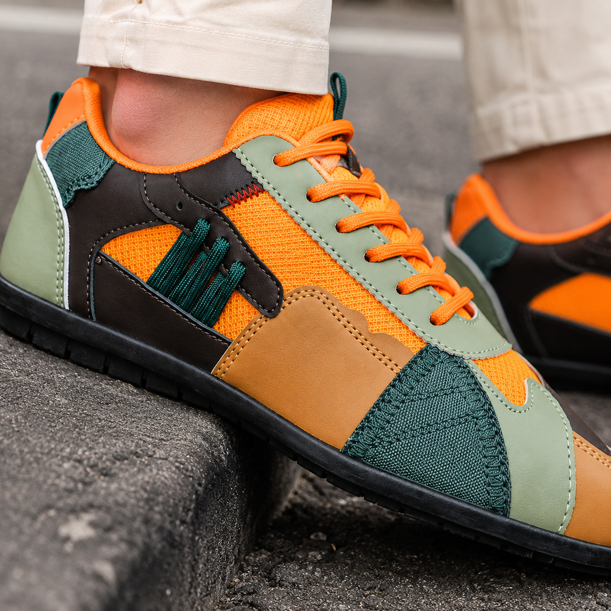 Montero Retro Color-Block Sneakers