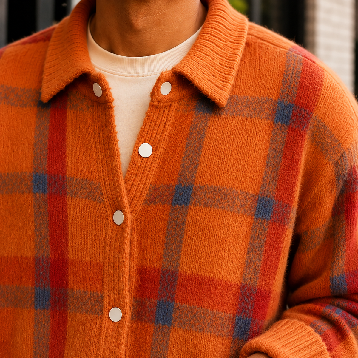 Marcel Plaid Cardigan