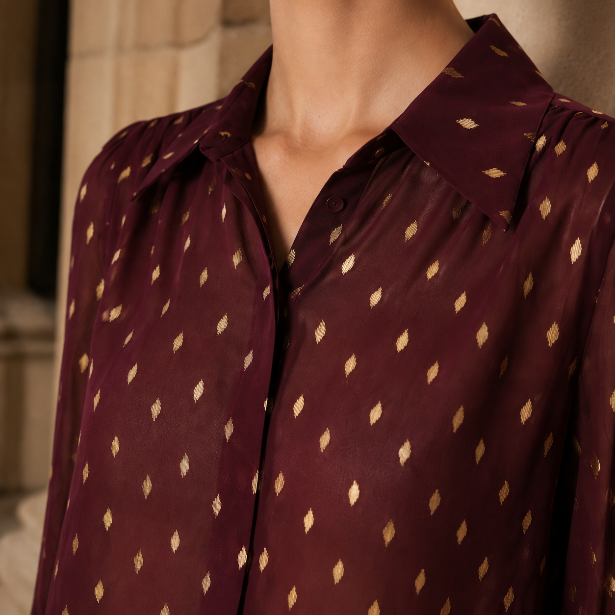 Zinnia Gold Dot Blouse