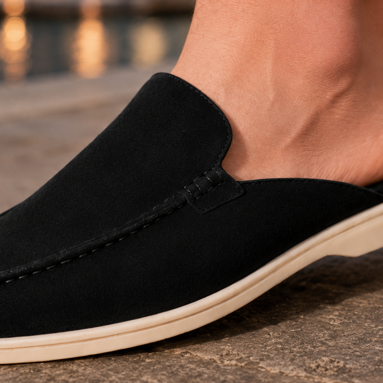 Solari Suede Mule Loafers