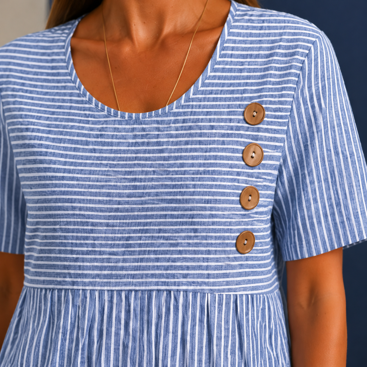 Lara Striped Midi Dress