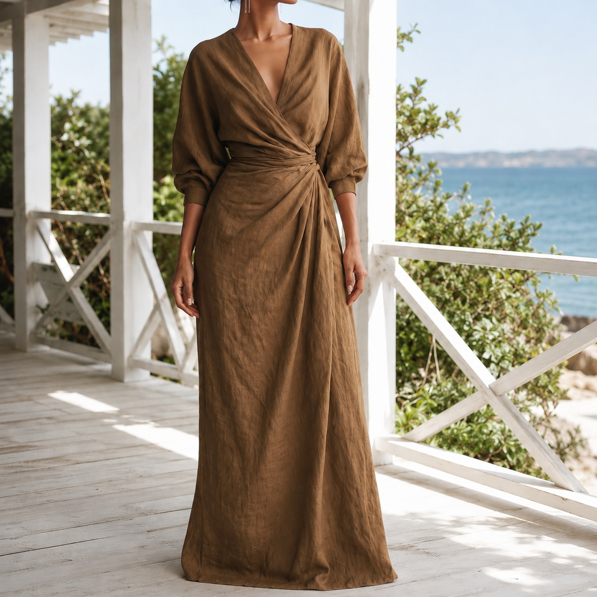Astrid Wrap Maxi Dress