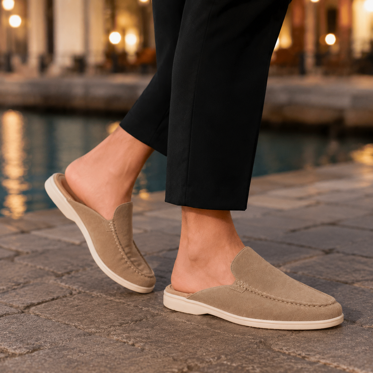 Solari Suede Mule Loafers