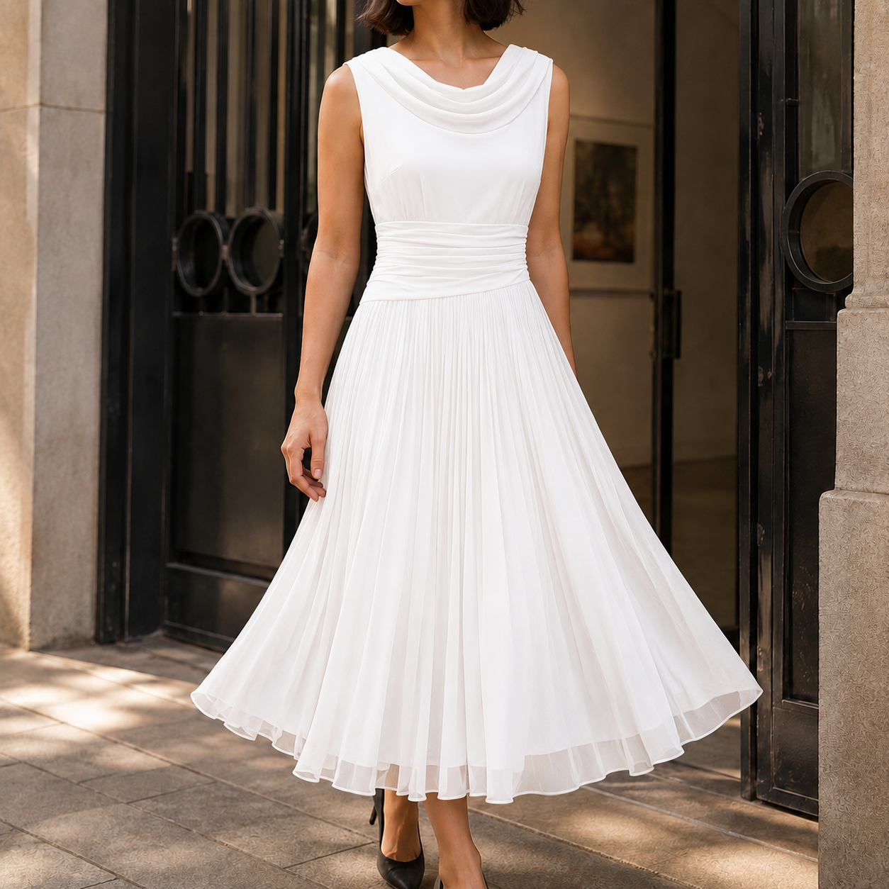 Mabel Cowl Neck Dress