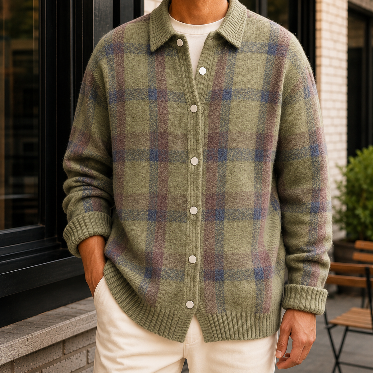 Marcel Plaid Cardigan