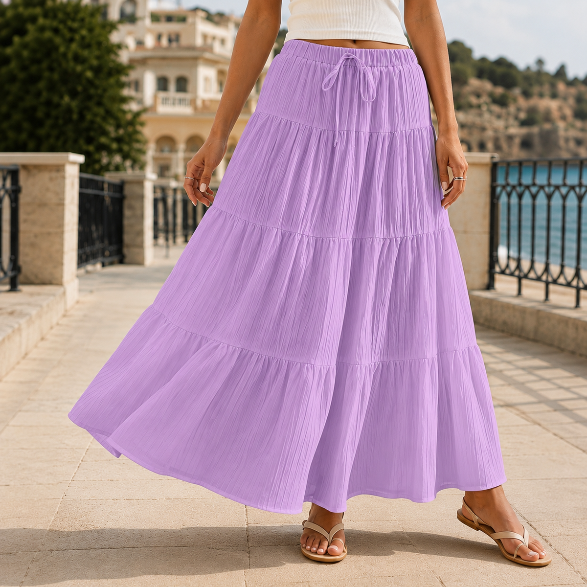 April Tiered Maxi Skirt