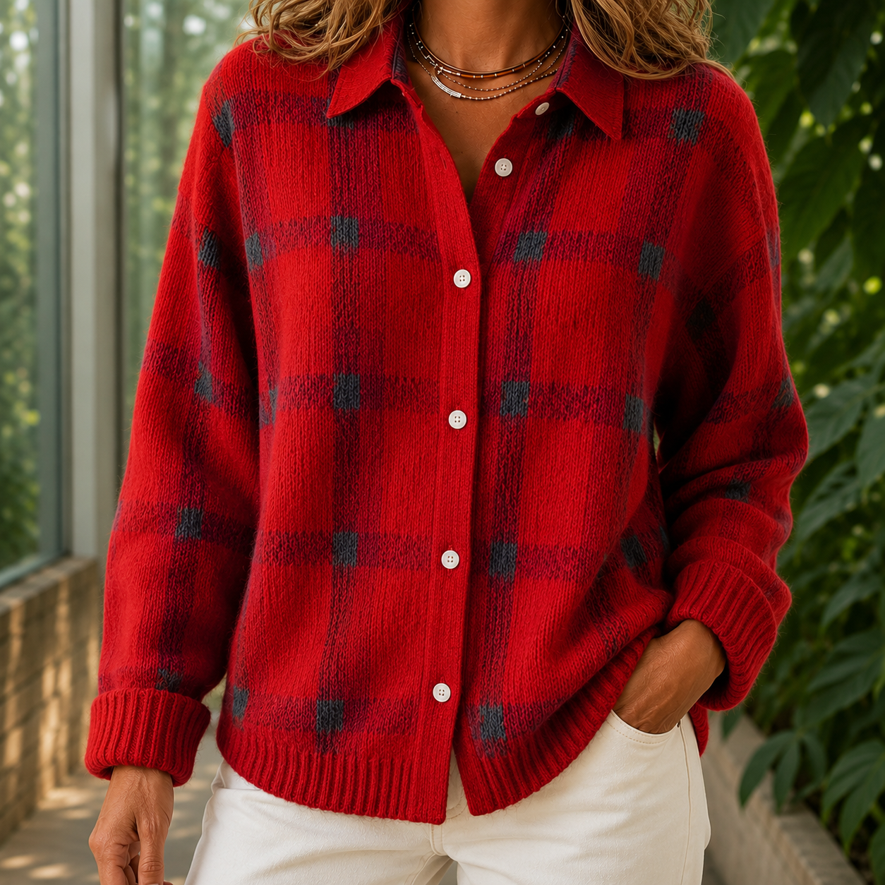 Eloise Plaid Sweater