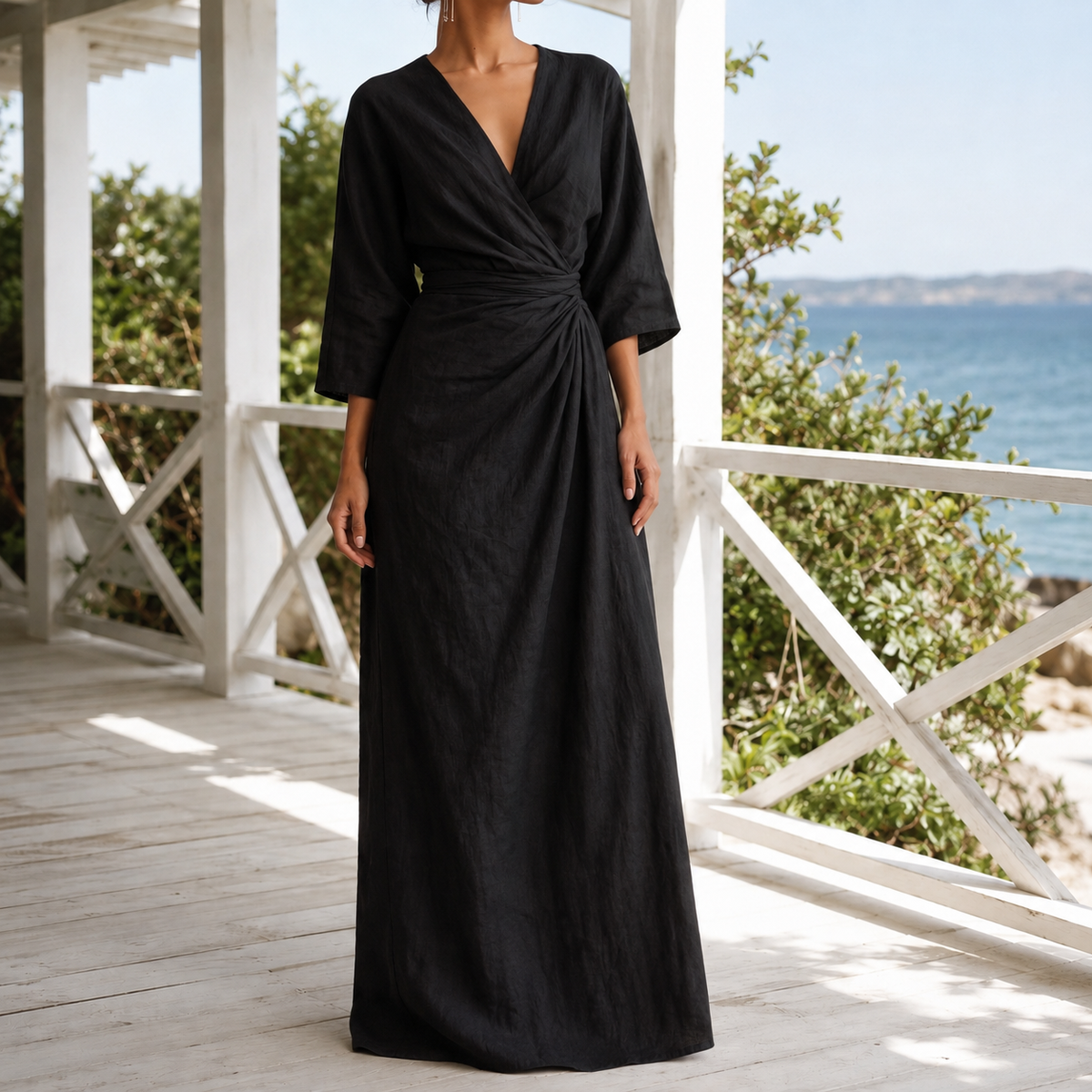 Astrid Wrap Maxi Dress
