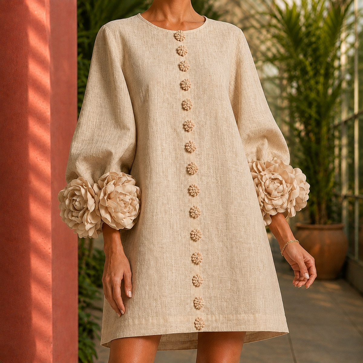 Ariadne Floral Cuff Dress
