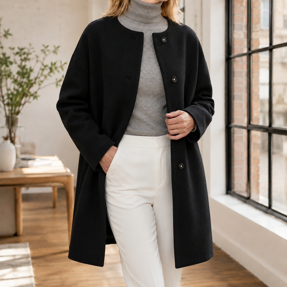 Liliana Collarless Coat